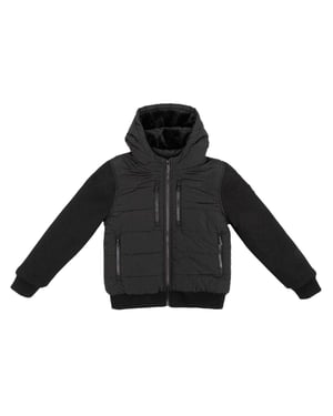 Firetrap Gewatteerd jack met capuchon voor jongens (Zwart)