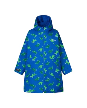 Regatta Kinderbadjas met all-over-print van dinosaurussen (Olympisch Blauw)
