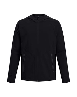 Under Armour Huvtröja för pojkar, enfärgad, normal passform (Svart)