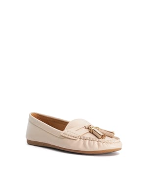 Dune Ladies Geen - Leather Tassel Trim Loafers