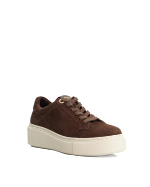 Dune Ladies Evienne - Leather Lace-Up Chunky Trainers