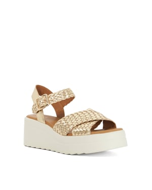 Dune Ladies Kinleys - Braided Leather Wedge Sandals