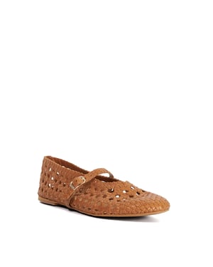 Dune Ladies Hazella - Woven Mary Jane Ballet Flats
