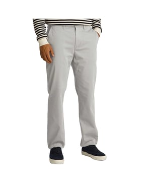 Tommy Hilfiger Denton effen chino voor heren, reguliere pasvorm (Grijs)