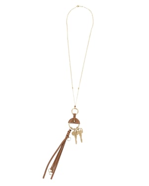 Halsband med nyckelberlock och hänge