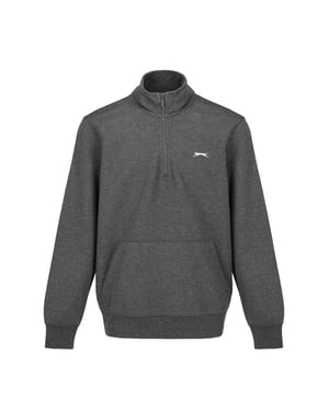 Slazenger Fleece med fjärrlås för män (Charcoal Marl)