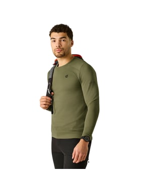 Dare 2B Mens Ventura Grid Crew Neck Fleece Top (Martini Olive)