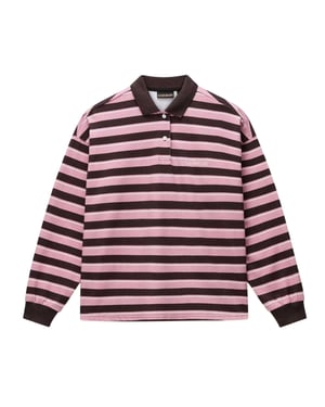 Napapijri Lehua gestreept poloshirt voor dames (Bruin/roze)