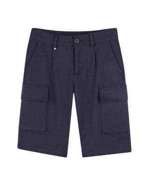 Boss Effen cargoshorts voor kinderen (Marine)