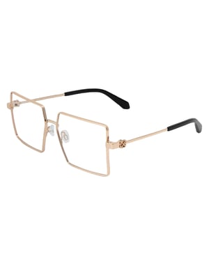 Off White Unisex-glasögon i vuxenmodell 8r, rostfritt stål (Guld)