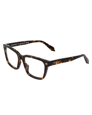 Off White Unisex zonnebril voor volwassenen, model 8I, vierkant (Donker Havana Bruin)