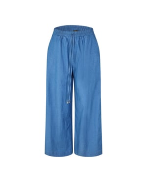 Biba Effen broeken met wijde pijpen voor dames (Chambray)