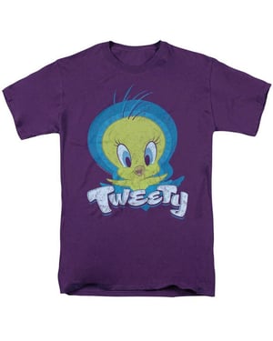 Looney Tunes Unisex T-shirt voor volwassenen met Tweety-motief (Paars)