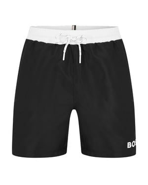 Boss Heren Zwemshort Zeesterren (Zwart, Wit)