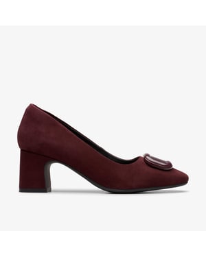 Fernie Trim Merlot Suede Schoenen