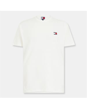 Tommy Jeans Heren Tonaal Badge T-shirt (Ecru)