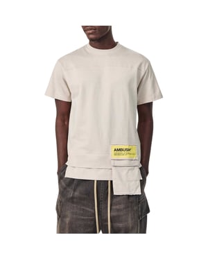 Ambush T-shirt voor heren met heupzak (Neutraal)