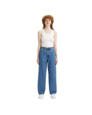 Levis Baggy-jeans i bomullsblandning för kvinnor/damer (Blå)
