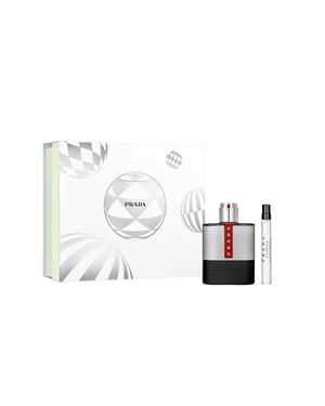 Prada Luna Rossa Carbon Eau de Toilette Men's Aftershave Gift Set Spray (100ml) with 10ml EDT