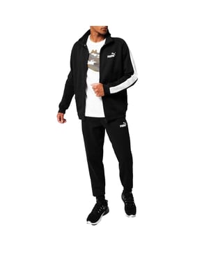 Puma Fleece-trainingspak voor heren (Zwart, Wit)