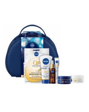 Nivea Renewing Moments of Joy Q10 Anti-Wrinkle 6pc Gift Set (15ml Q10 Anti-Wrinkle Power Wrinkle Filler Serum + more)