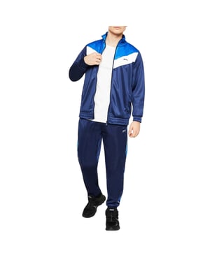 Slazenger Lätt träningsset för män med chevronmönster (Kunglig blå/vit)