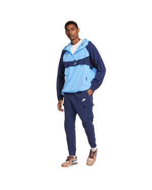 Nike Heren sportkleding: Club Cargo-joggingbroek (Marine / Wit)