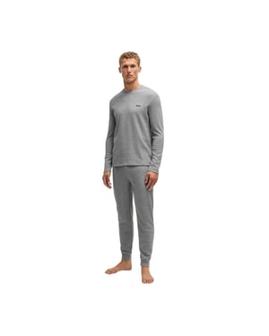 Boss Joggingbroek voor heren van wafelbreisel (Grijs)