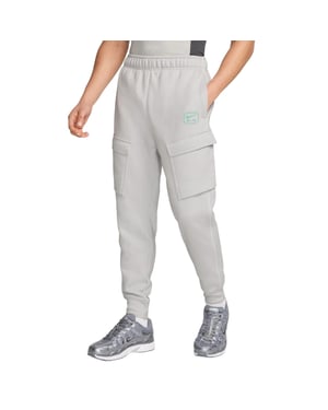 Nike Air Fleece-cargojoggingbroek voor heren (Grijs/Wit)