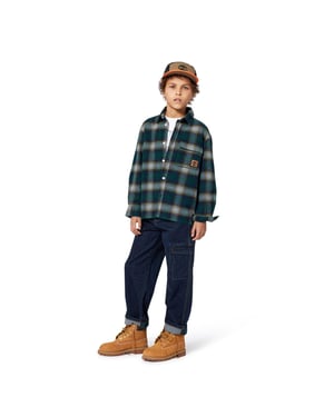 Timberland Cargojins för pojkar i Carpenter-modell med avslappnad passform (Denim blå)