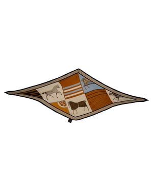 Hermès Horse-Print Scarf in Multicolor Cashmere