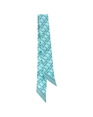 Tiffany & Co. Tiffany T Ribbon Scarf in Turquoise Silk