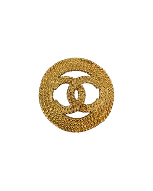 Chanel Vintage Metallbrosch CC