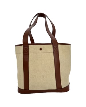A.P.C. Hélène shoppingväska i beige jutecanvas