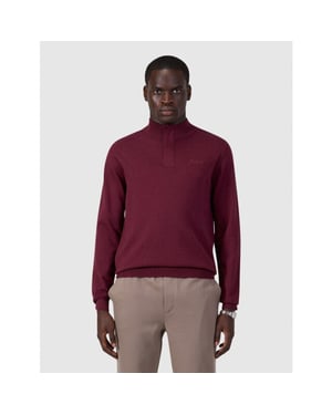 Pure Path 26030807 107 heren trui wine red half zip p