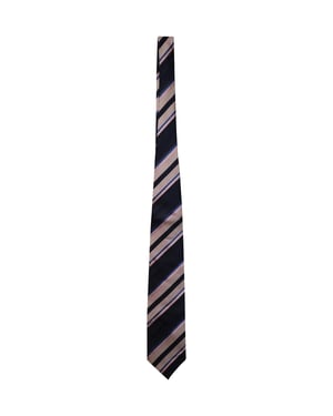 Balmain Striped Tie in Multicolor Silk