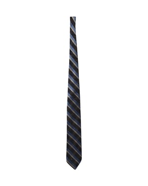 Valentino Diagonal Striped Tie in Multicolor Silk