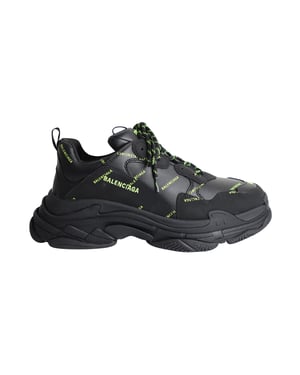 Balenciaga Triple S Allover Logo in Black Synthetic