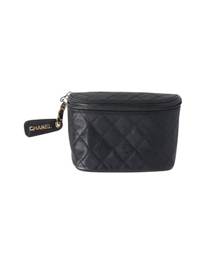 Chanel Vintage Belt Bag in Black Caviar Leather