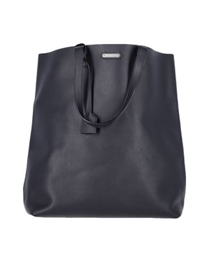 Saint Laurent Bold Shopping Tote-väska i svart kalvskinn