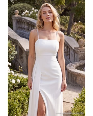 TRENDYOLMİLLA Dames Wit Effen Maxi Mouwloos Diploma-uitreiking / Gala A-lijn Avond & Gala Jurk