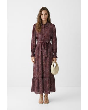Trendyol Modest Dames Paars Paisley Maxi Lang A-lijn Modest Jurken