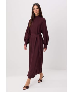Trendyol Modest Dames Paars Effen Maxi Lang Casual A-lijn Modest Jurken