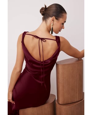TRENDYOLMİLLA Dam Röd Enfärgad Maxi Ärmlös Elegant/Kväll A-linje Klänningar