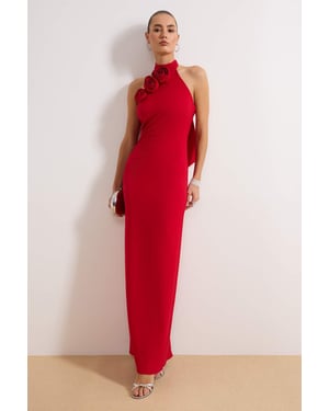 TRENDYOLMİLLA Dames Rood Effen Maxi Mouwloos Diploma-uitreiking / Gala Recht Avond & Gala Jurk