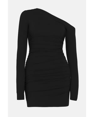TRENDYOLMİLLA Dames Zwart Effen Kort / Mini Lang Stijlvol/Avond Bodycon Jurken