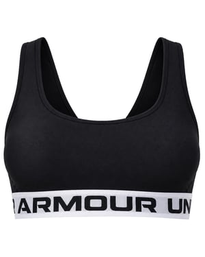 Under Armour Mid Crossback Womens Black Sports Bra