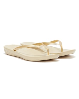Fitflop IQushion Ergonomische Dames Gouden Teenslippers