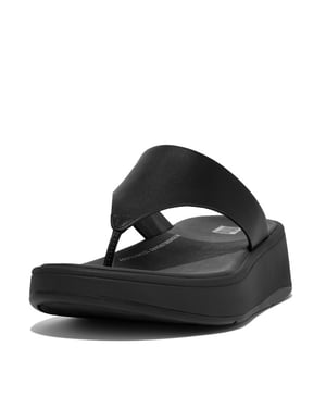 FitFlop F-mode leather flatform toe-post sandals