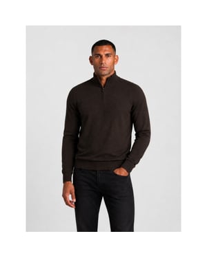 Saint Steve Elwin 50015 burnt coffee half zip trui